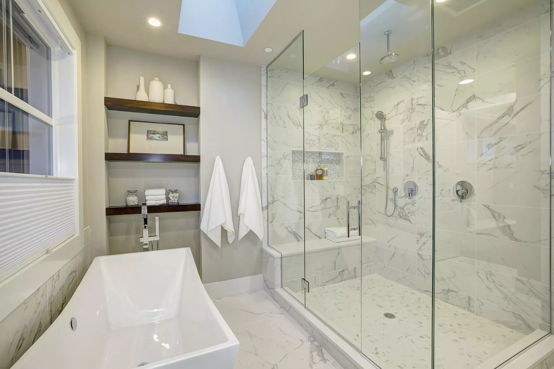 Four-piece-shower-door